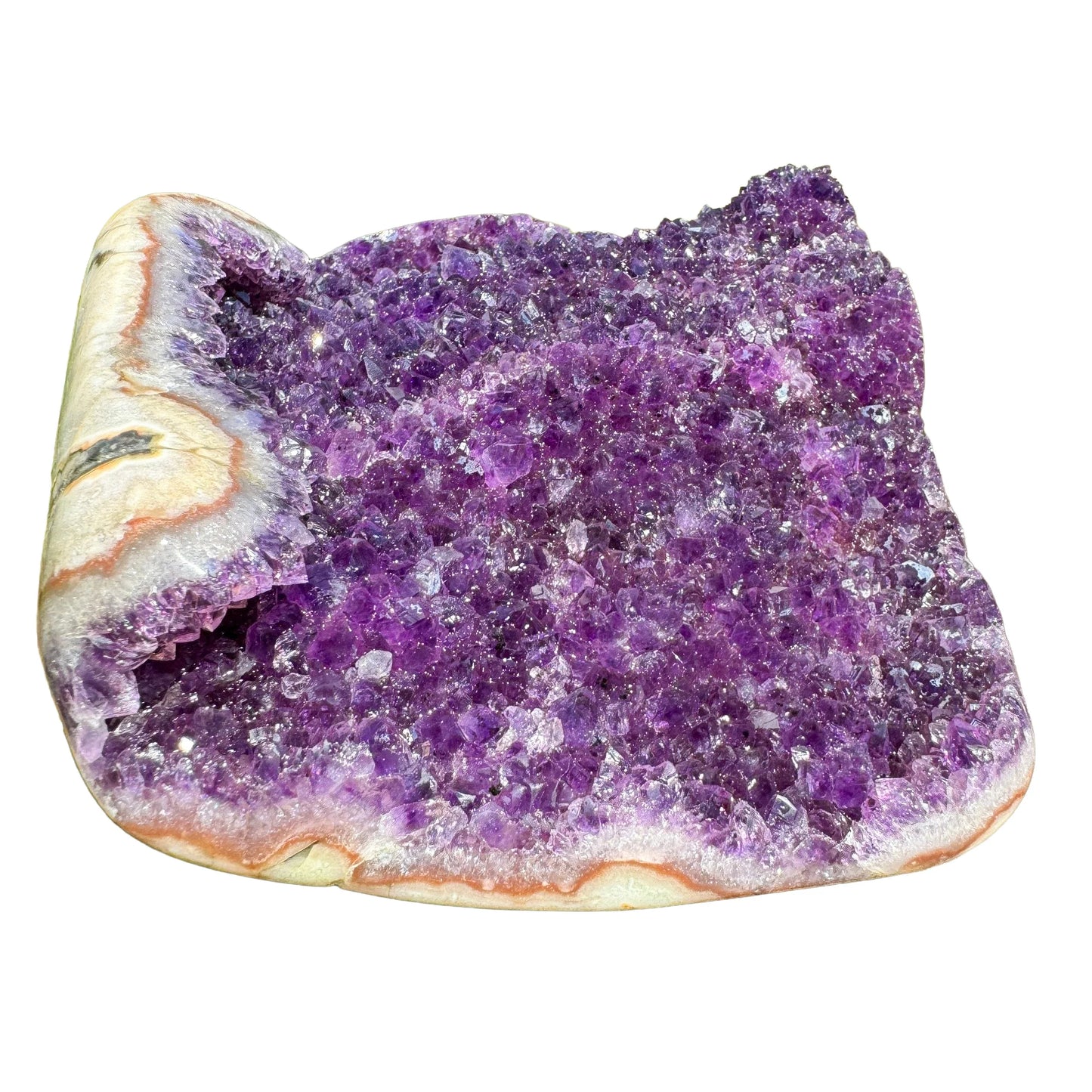 Opposite side of Amethyst raw geode, sourced from Uruguay.