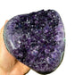 Side-on view of Amethyst raw geode, for Stress Relief and Sleep, sourced from Artigas, Uruguay.