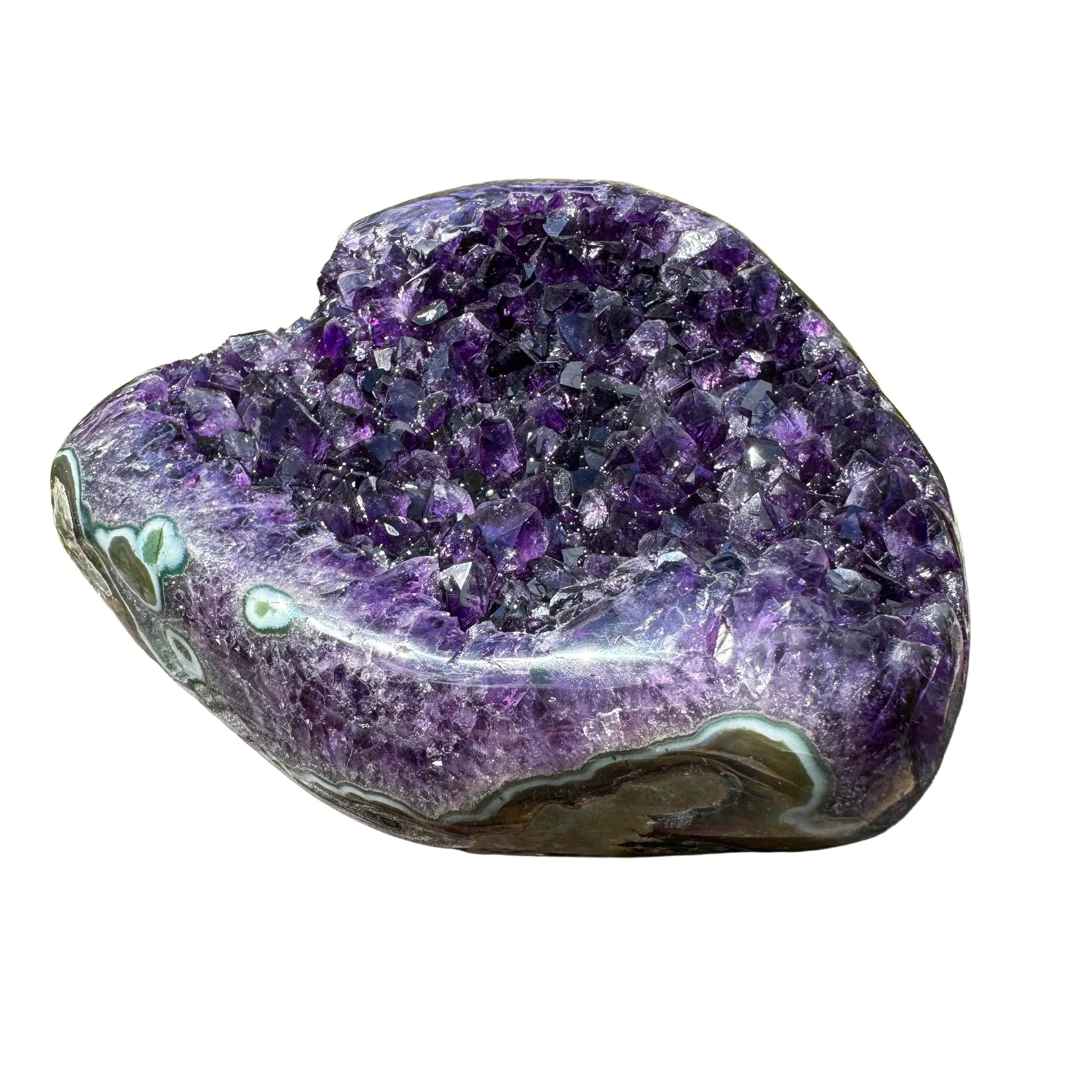 Back view of Grade AAA Amethyst geode showing natural surface