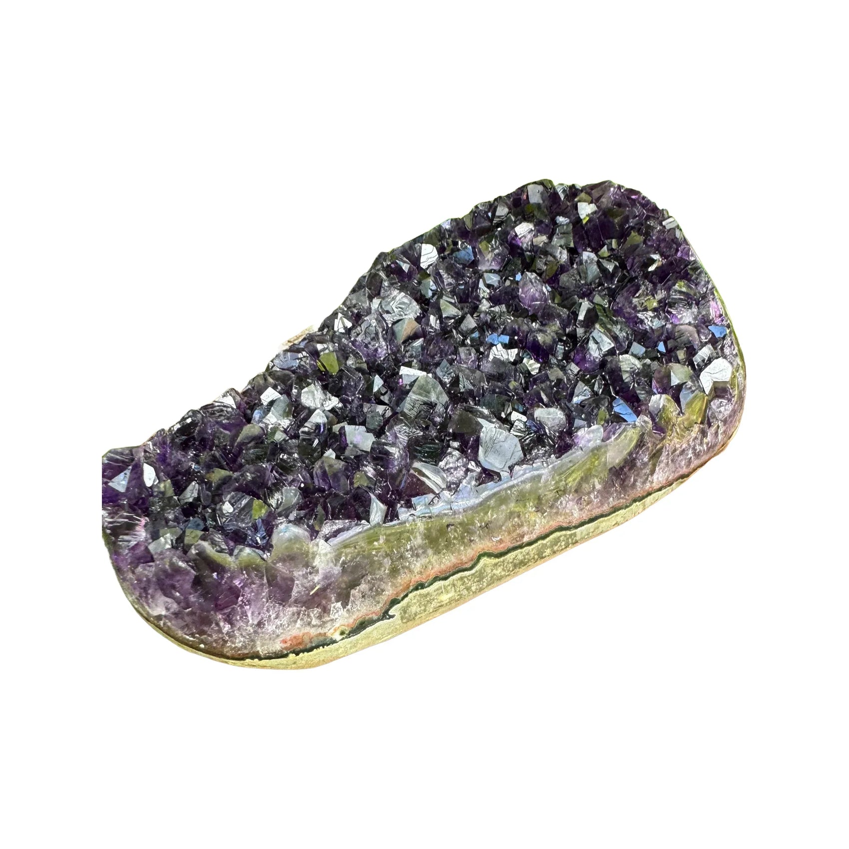 Amethyst Polished Crystal Geode Uruguay specimen natural purple crystal cave