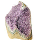 Size comparison with a Amethyst raw geode, from Uruguay.