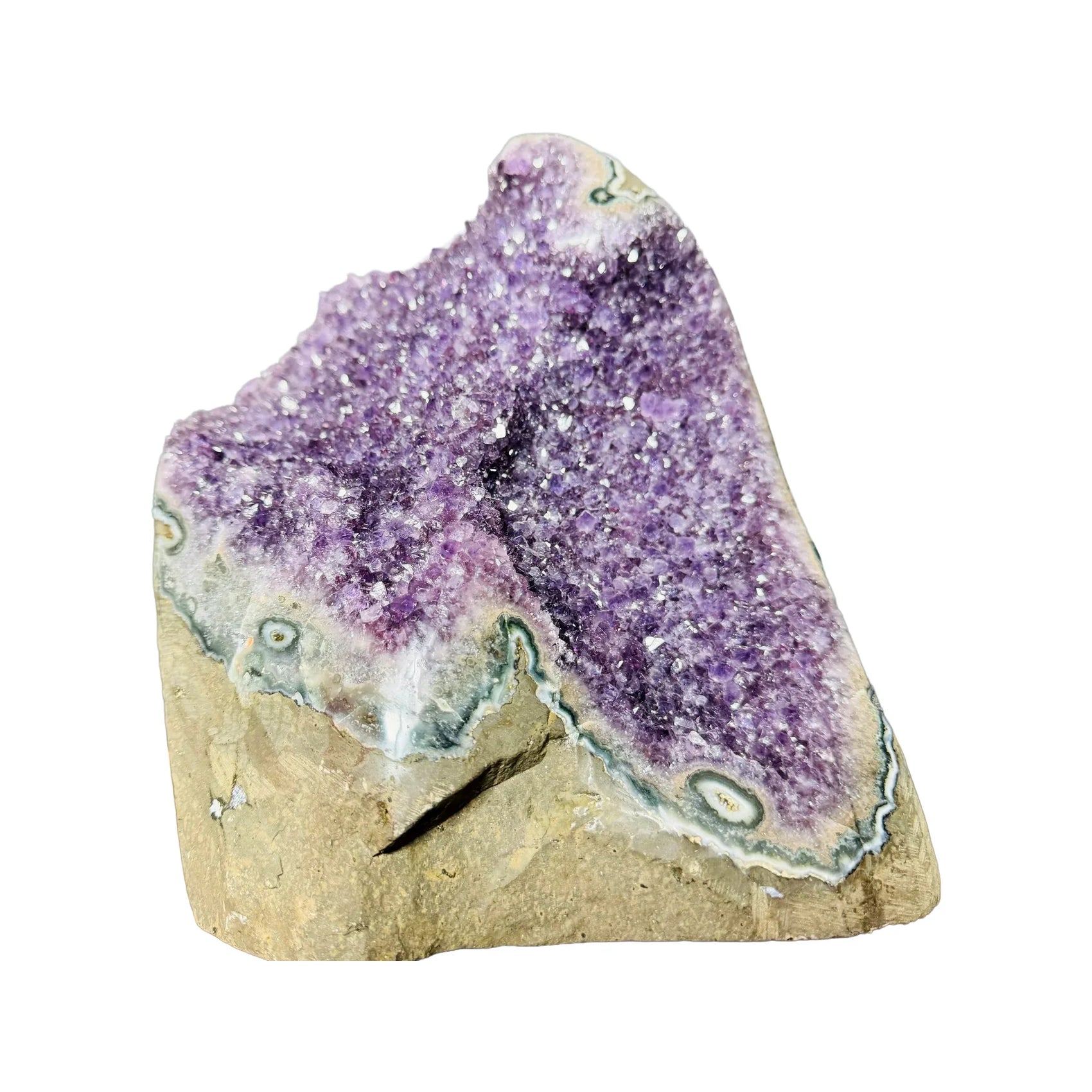 Amethyst Polished Crystal Geode Uruguay specimen natural purple crystal cave