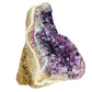 Top angle of purple Amethyst raw geode, showing subtle veining, from Artigas, Uruguay.