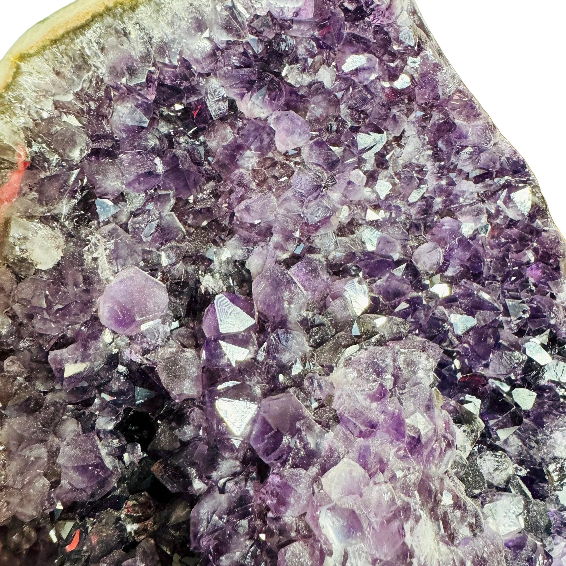 Detail shot of Grade AA Amethyst geode under natural light