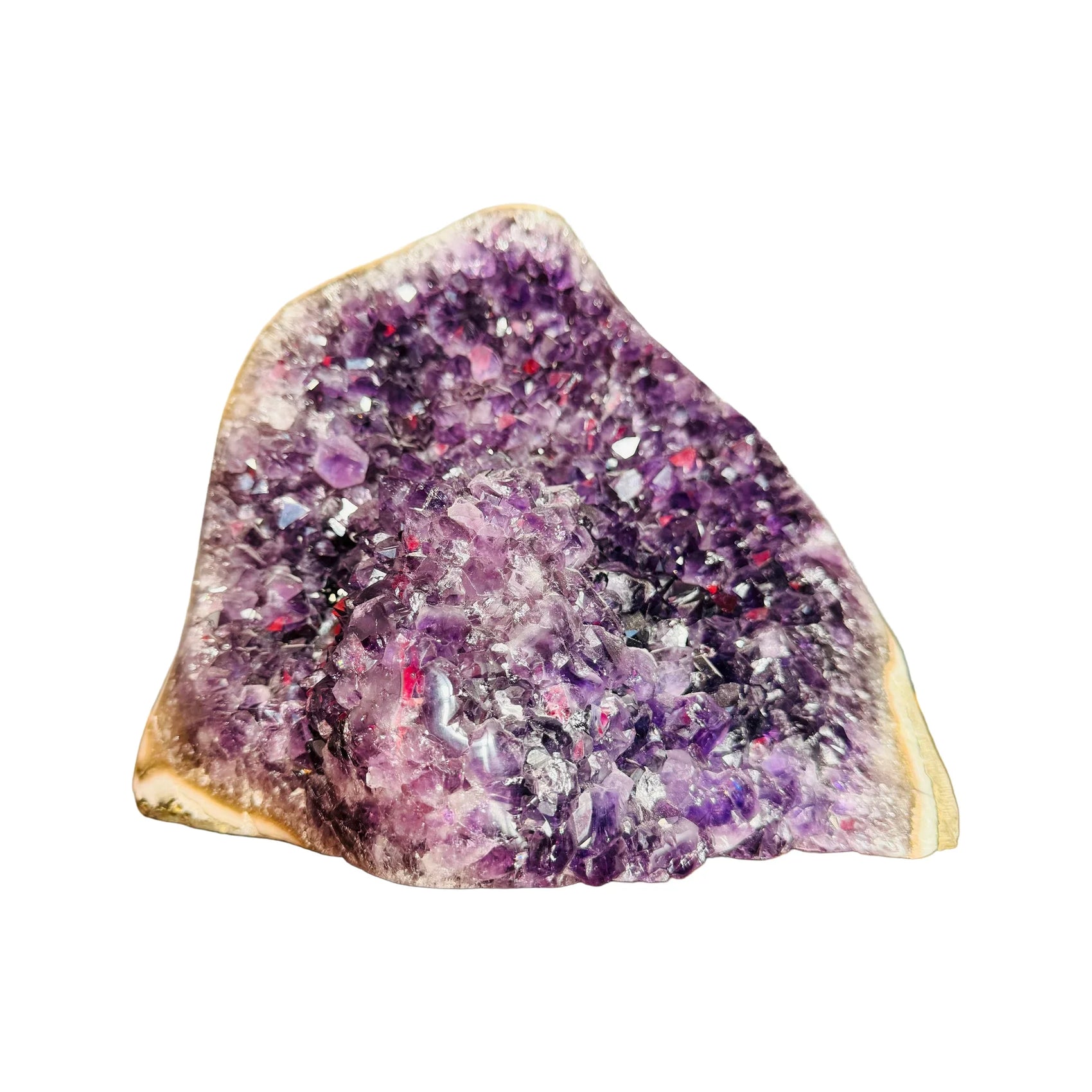 Amethyst Polished Crystal Geode Uruguay specimen natural purple crystal cave