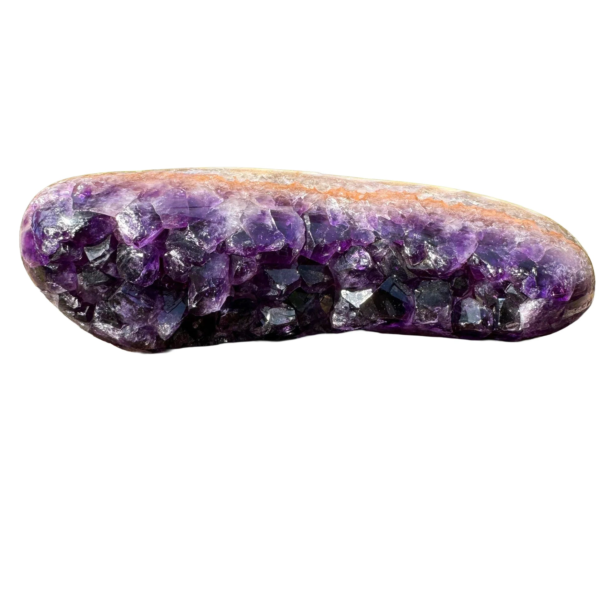 Daylight view of a single Amethyst raw geode from Artigas, Uruguay.