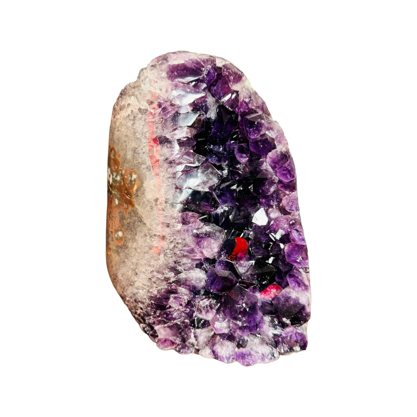 Amethyst Polished Crystal Geode Uruguay specimen natural purple crystal cave