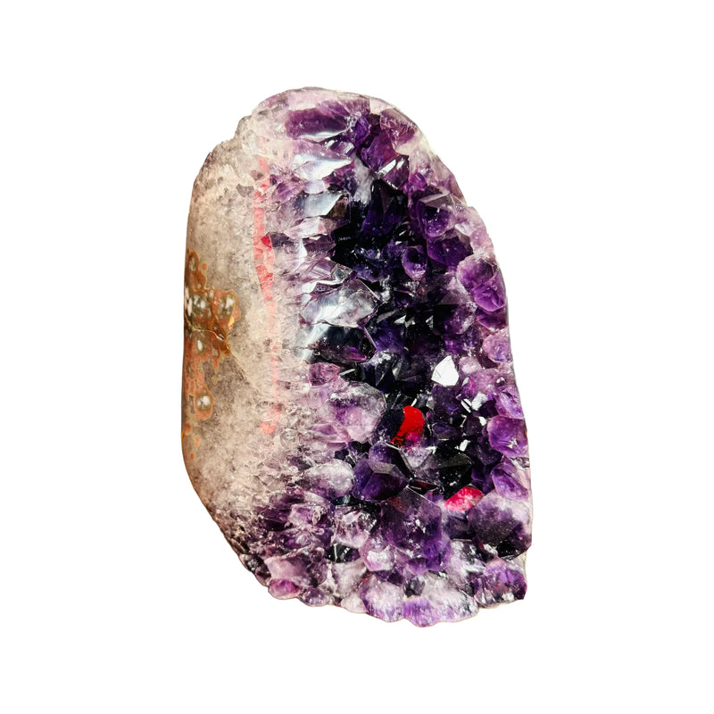 Amethyst Polished Crystal Geode Uruguay specimen natural purple crystal cave
