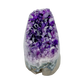 Profile view of Grade AAA Amethyst polished freeform from Uruguay showing hand-finished shape