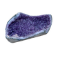 Large amethyst cathedral geode from Artigas Uruguay, deep violet druzy crystal in grey agate shell, AAA grade, view 4