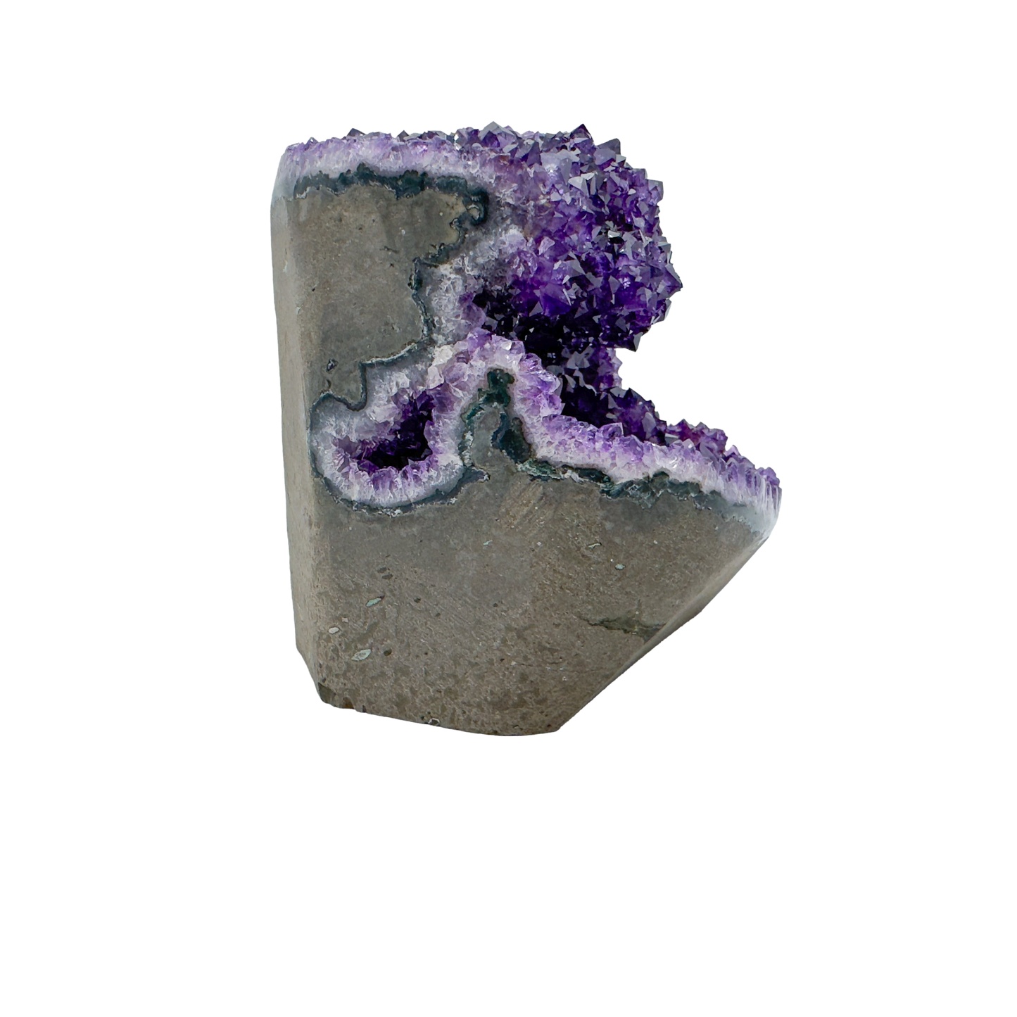 AAA amethyst polished geode from Uruguay, alternate view