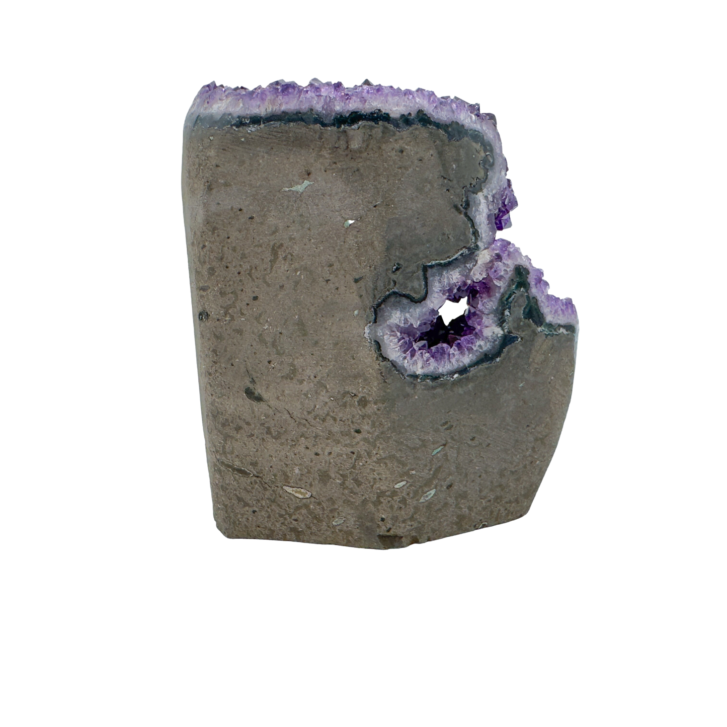 AAA amethyst polished geode from Uruguay, alternate view