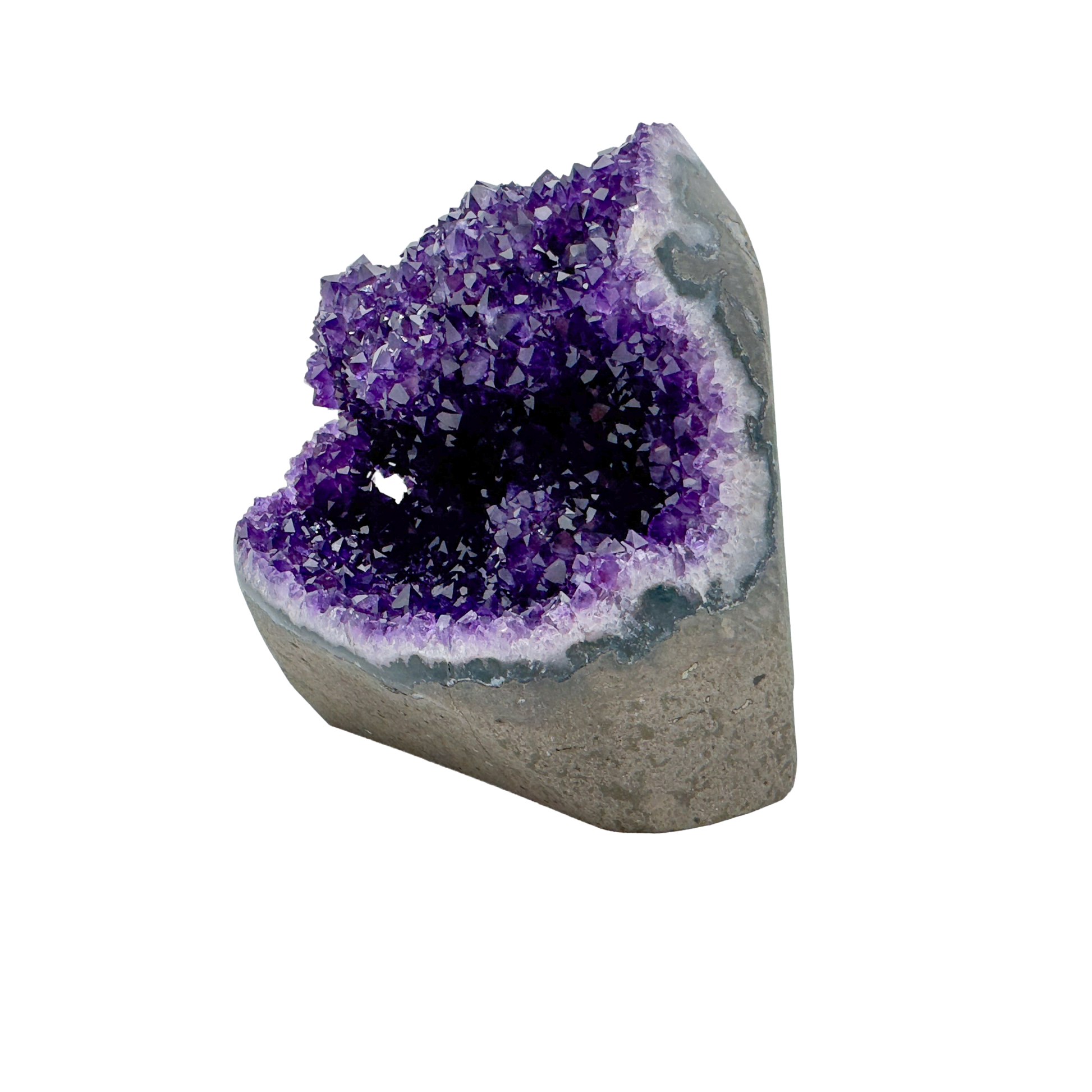 AAA amethyst polished geode from Uruguay, alternate view