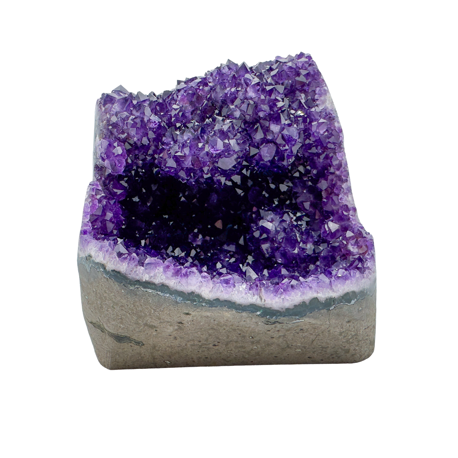 AAA amethyst polished geode from Uruguay, alternate view