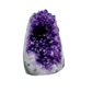 AAA polished amethyst geode from Artigas, Uruguay, deep violet druzy crystal face on a cut standing base