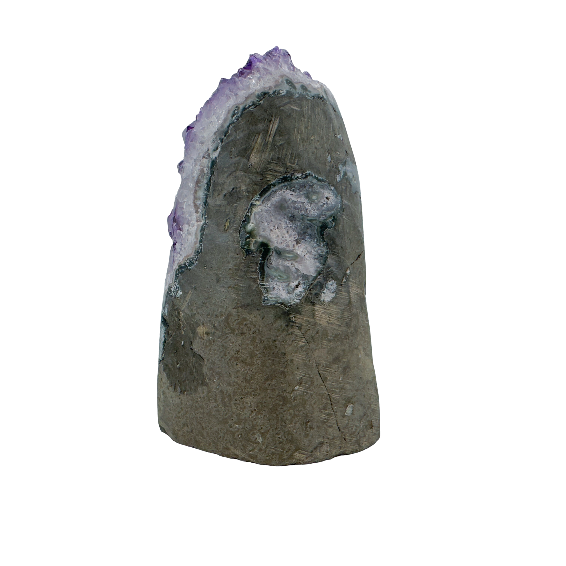 AAA amethyst polished geode from Uruguay, alternate view