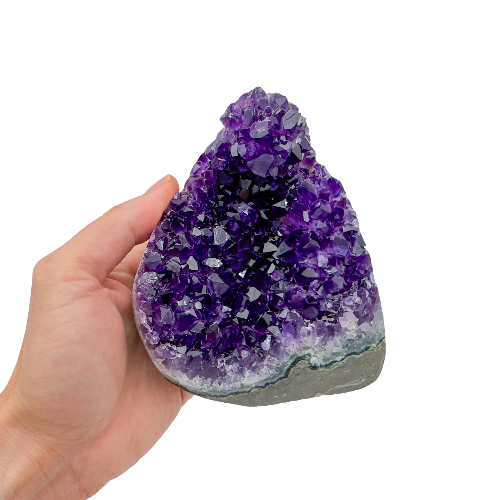 AAA amethyst polished geode from Uruguay, alternate view