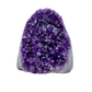 AAA polished amethyst geode from Artigas, Uruguay, deep violet druzy crystal face on a cut standing base