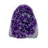 AAA polished amethyst geode from Artigas, Uruguay, deep violet druzy crystal face on a cut standing base
