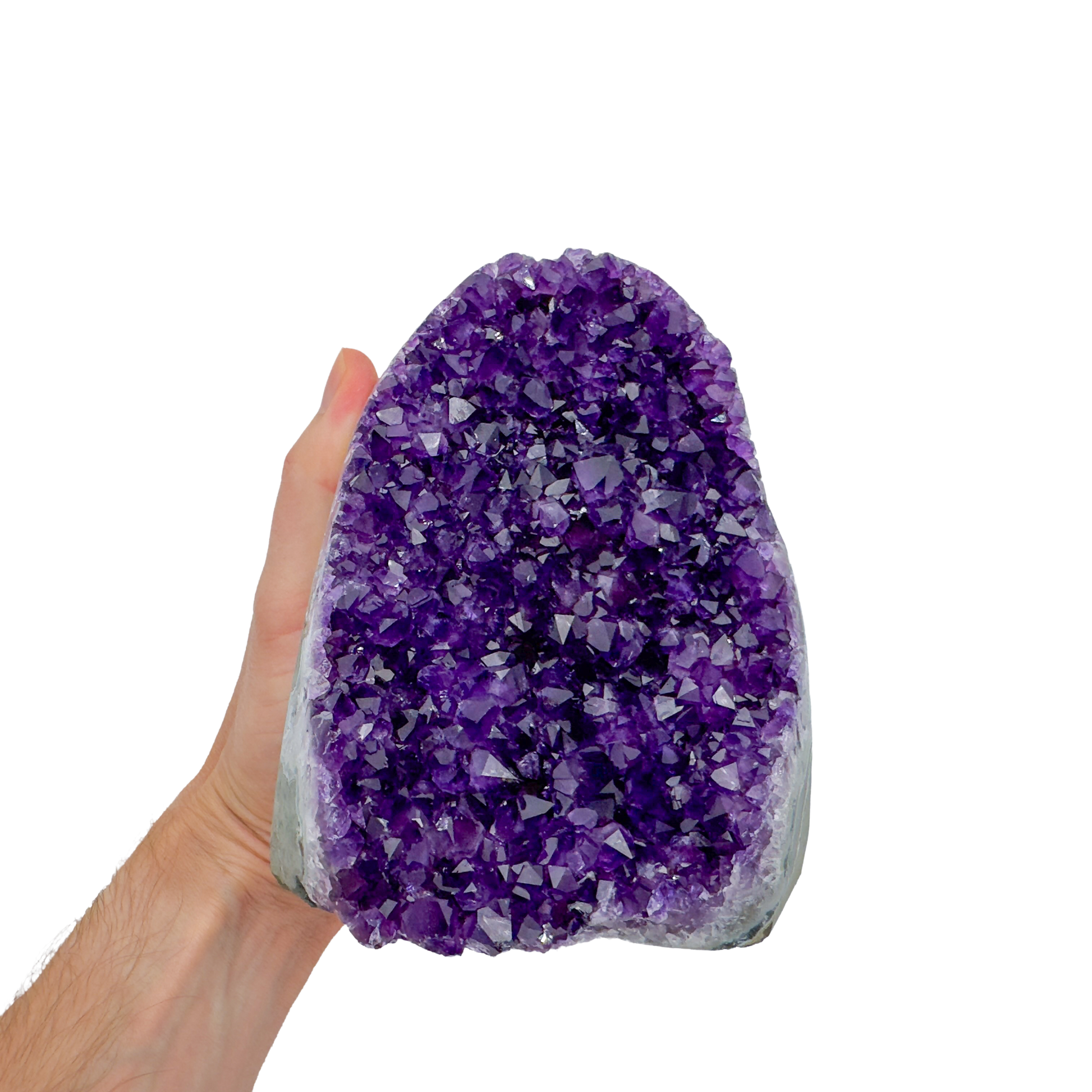 AAA amethyst polished geode from Uruguay, alternate view