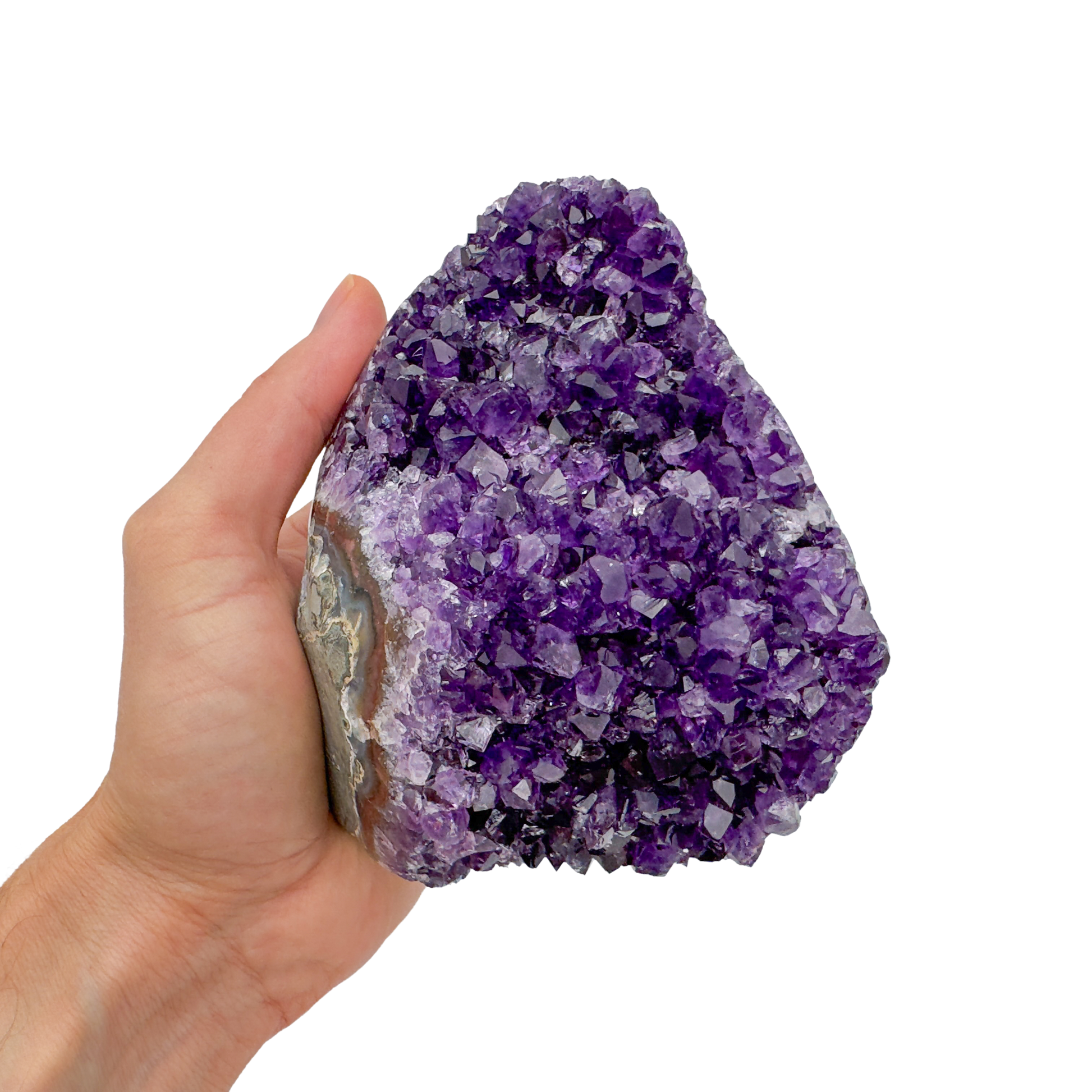 AAA amethyst polished geode from Uruguay, alternate view