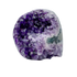 AAA polished amethyst geode from Artigas, Uruguay, deep violet druzy crystal face on a cut standing base