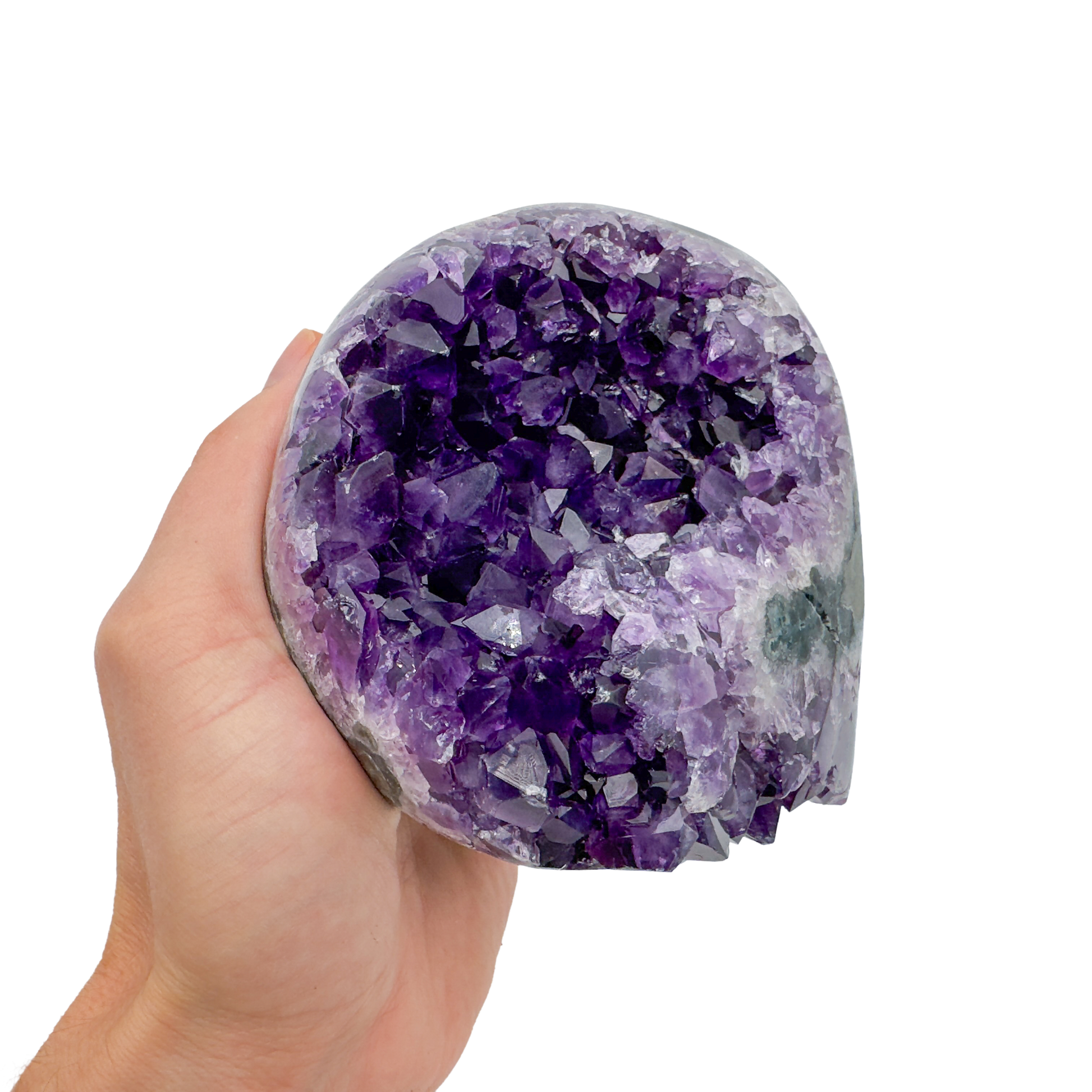 AAA amethyst polished geode from Uruguay, alternate view