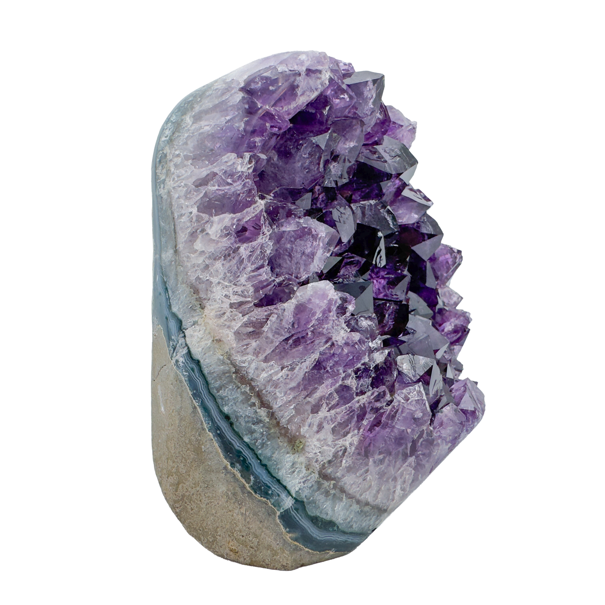 AAA amethyst polished geode from Uruguay, alternate view
