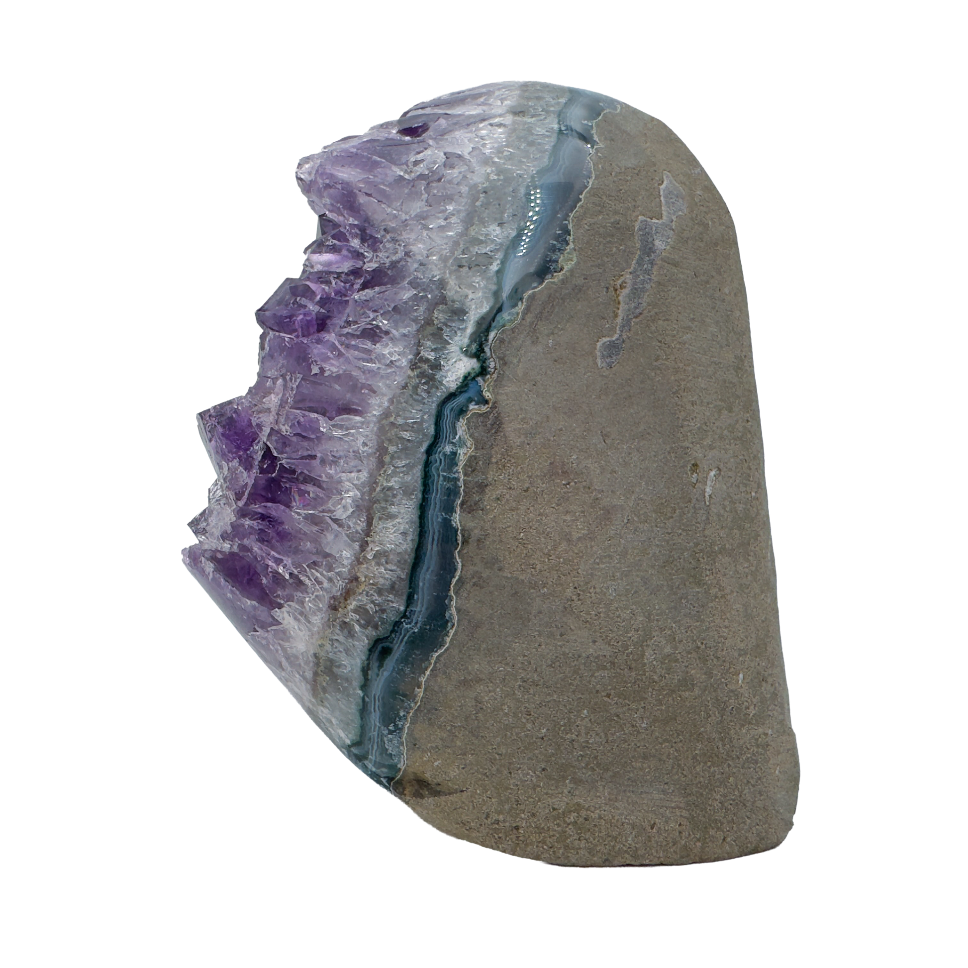 AAA amethyst polished geode from Uruguay, alternate view