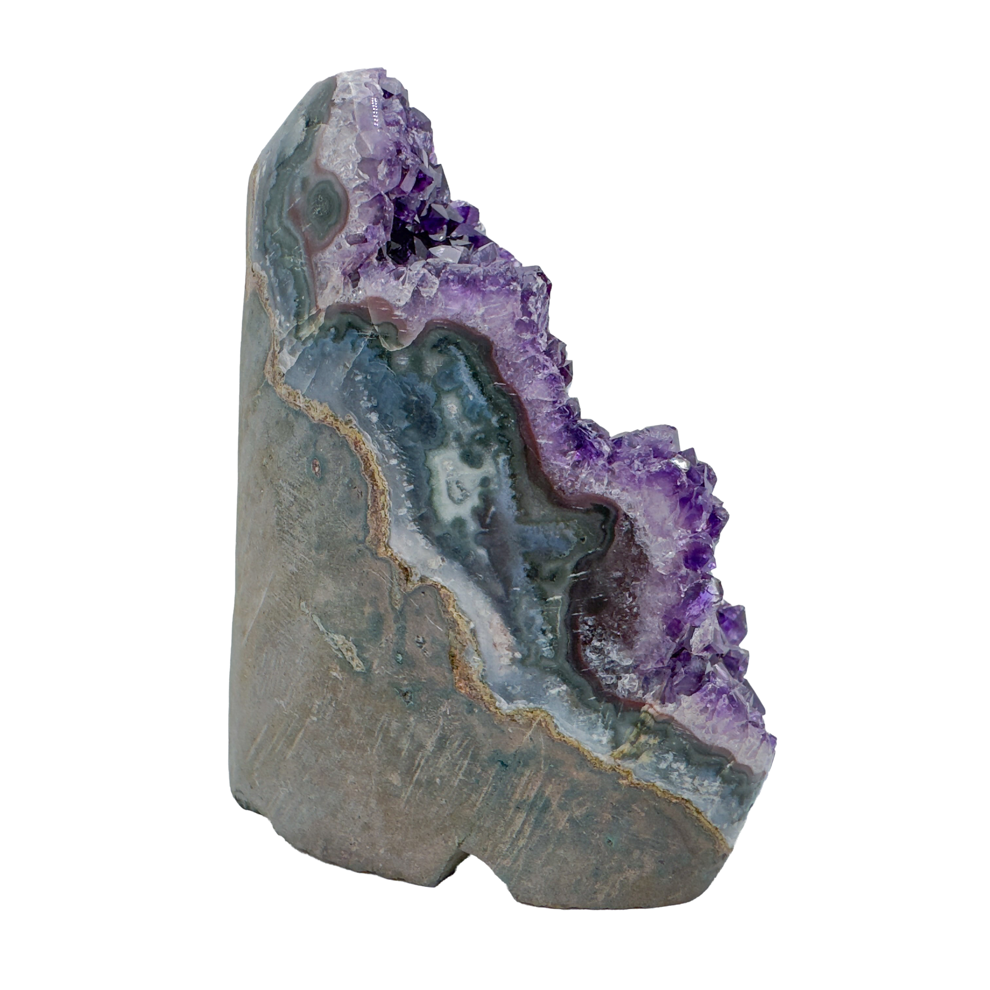 AAA amethyst polished geode from Uruguay, alternate view