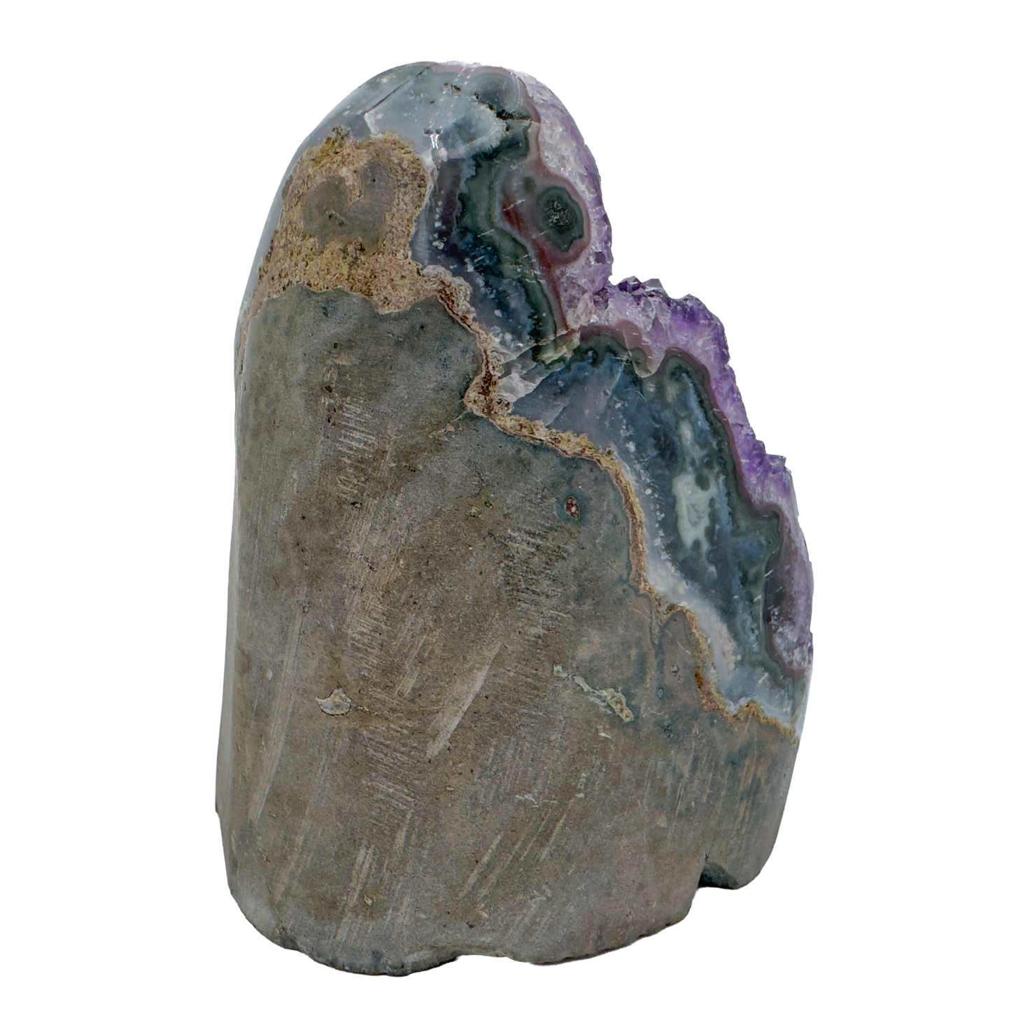 AAA amethyst polished geode from Uruguay, alternate view