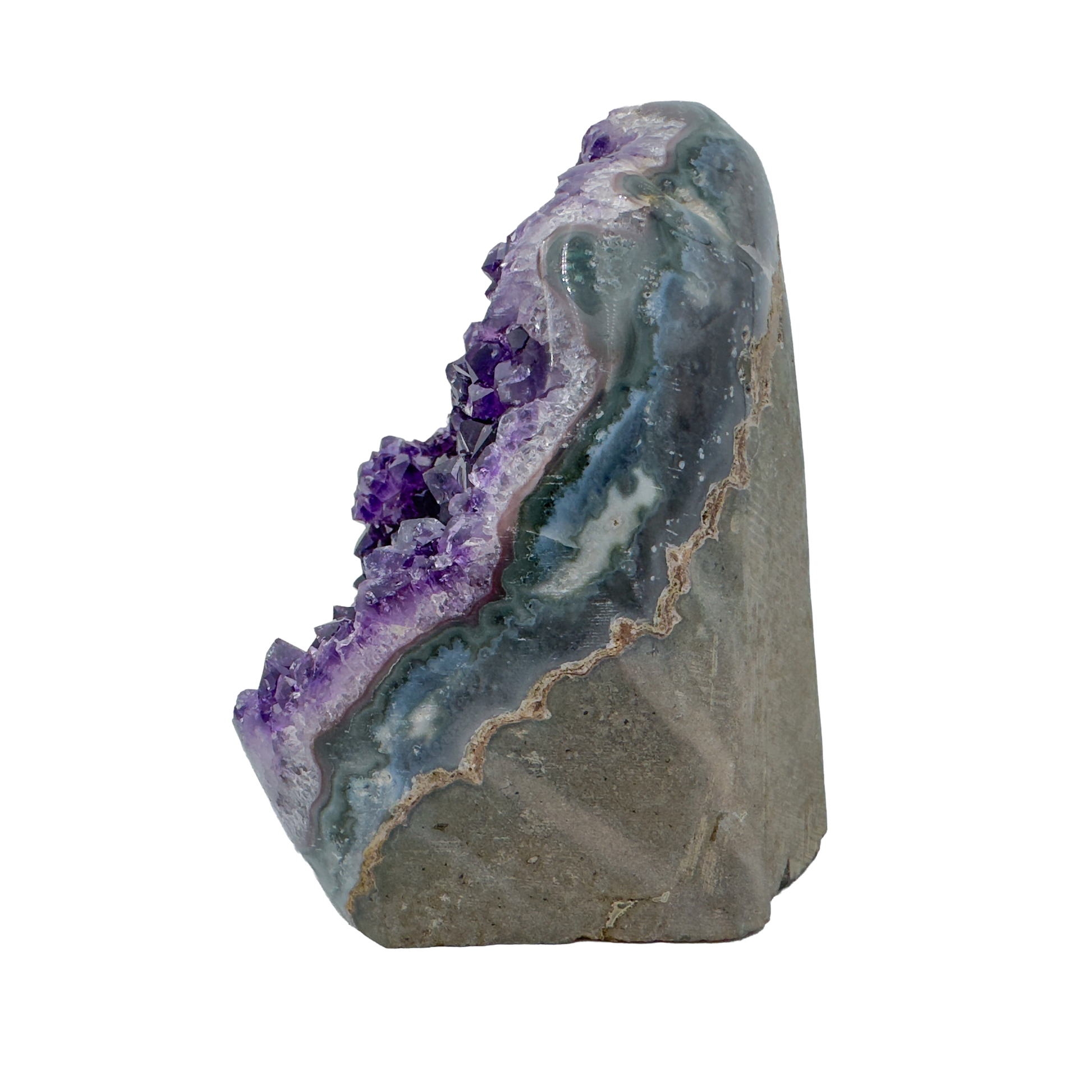 AAA amethyst polished geode from Uruguay, alternate view
