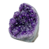 AAA polished amethyst geode from Artigas, Uruguay, deep violet druzy crystal face on a cut standing base