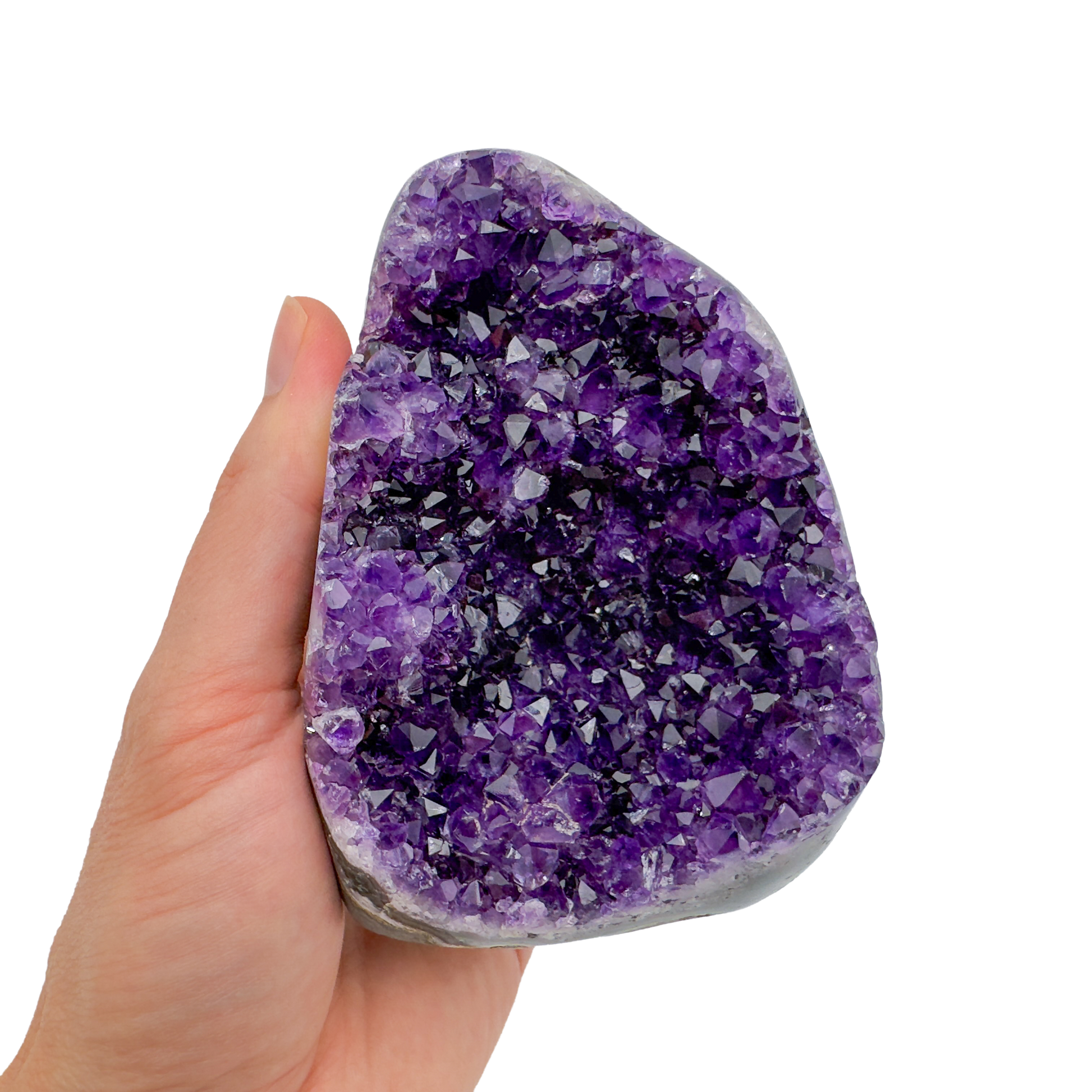 AAA amethyst polished geode from Uruguay, alternate view