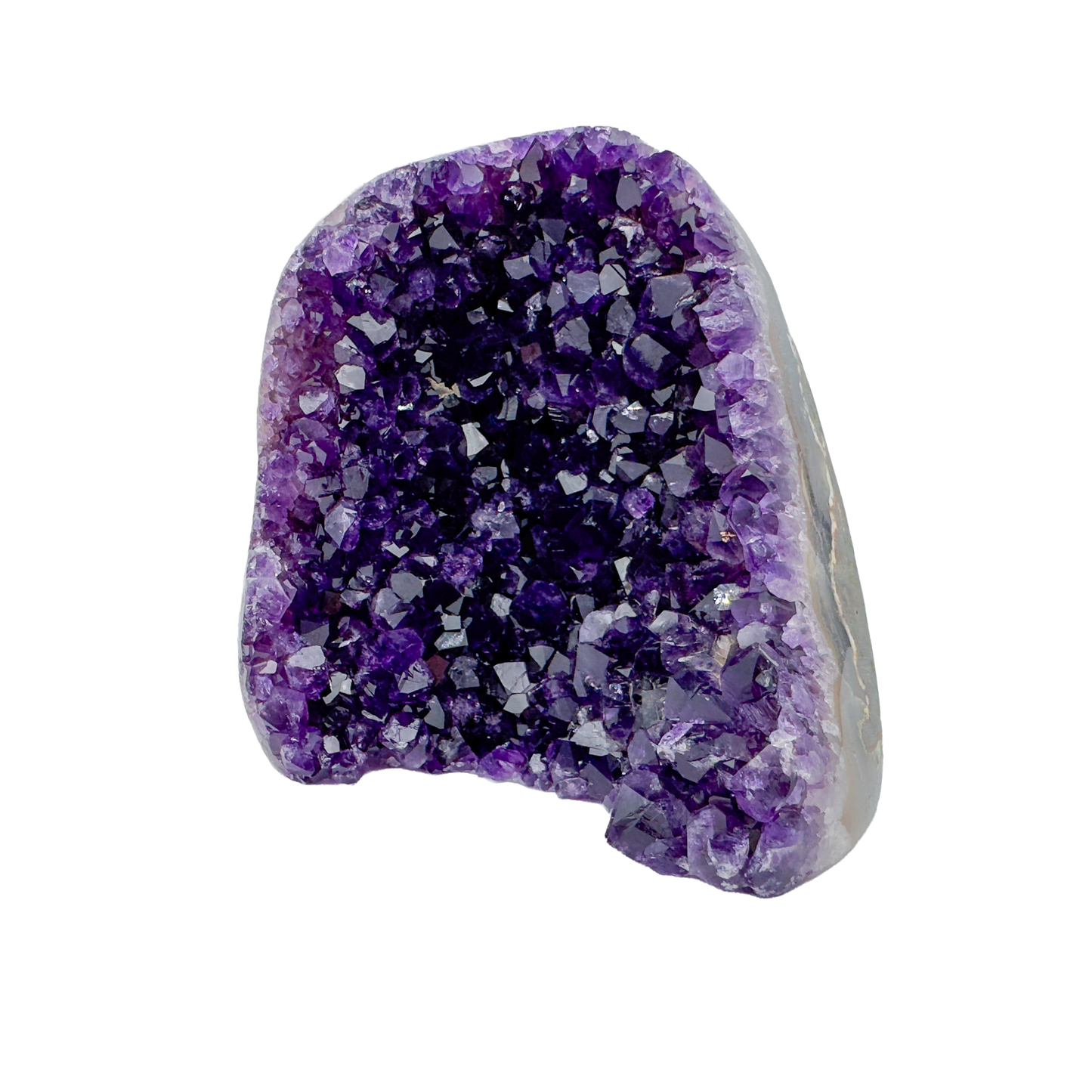 AAA amethyst polished geode from Uruguay, alternate view