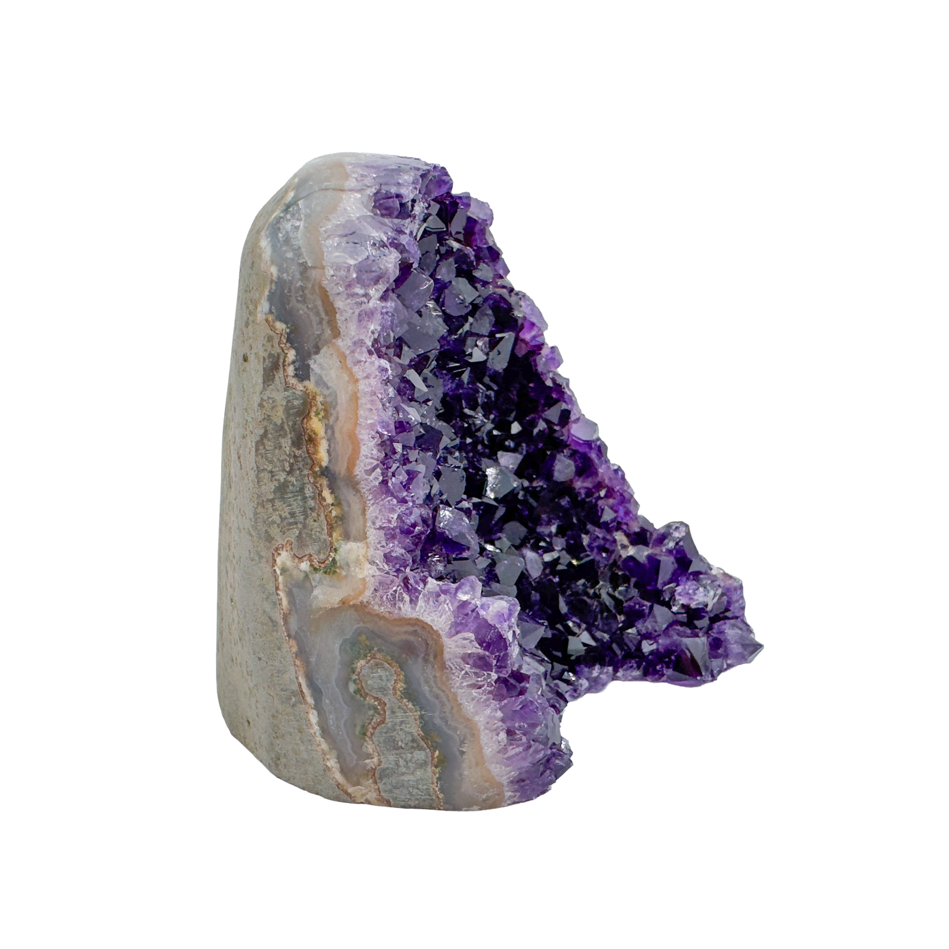 AAA amethyst polished geode from Uruguay, alternate view