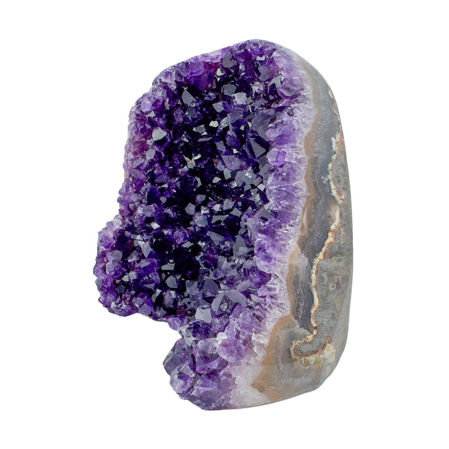 AAA amethyst polished geode from Uruguay, alternate view