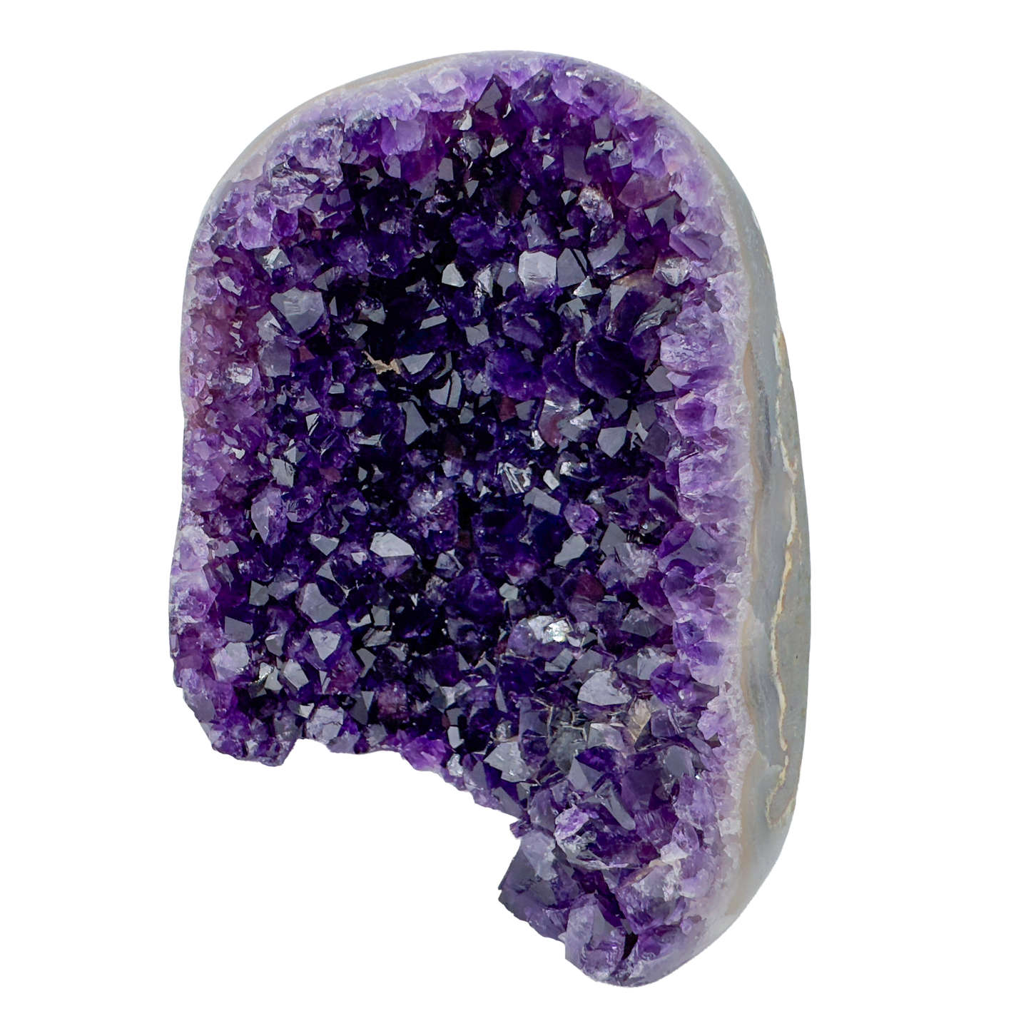 AAA amethyst polished geode from Uruguay, alternate view