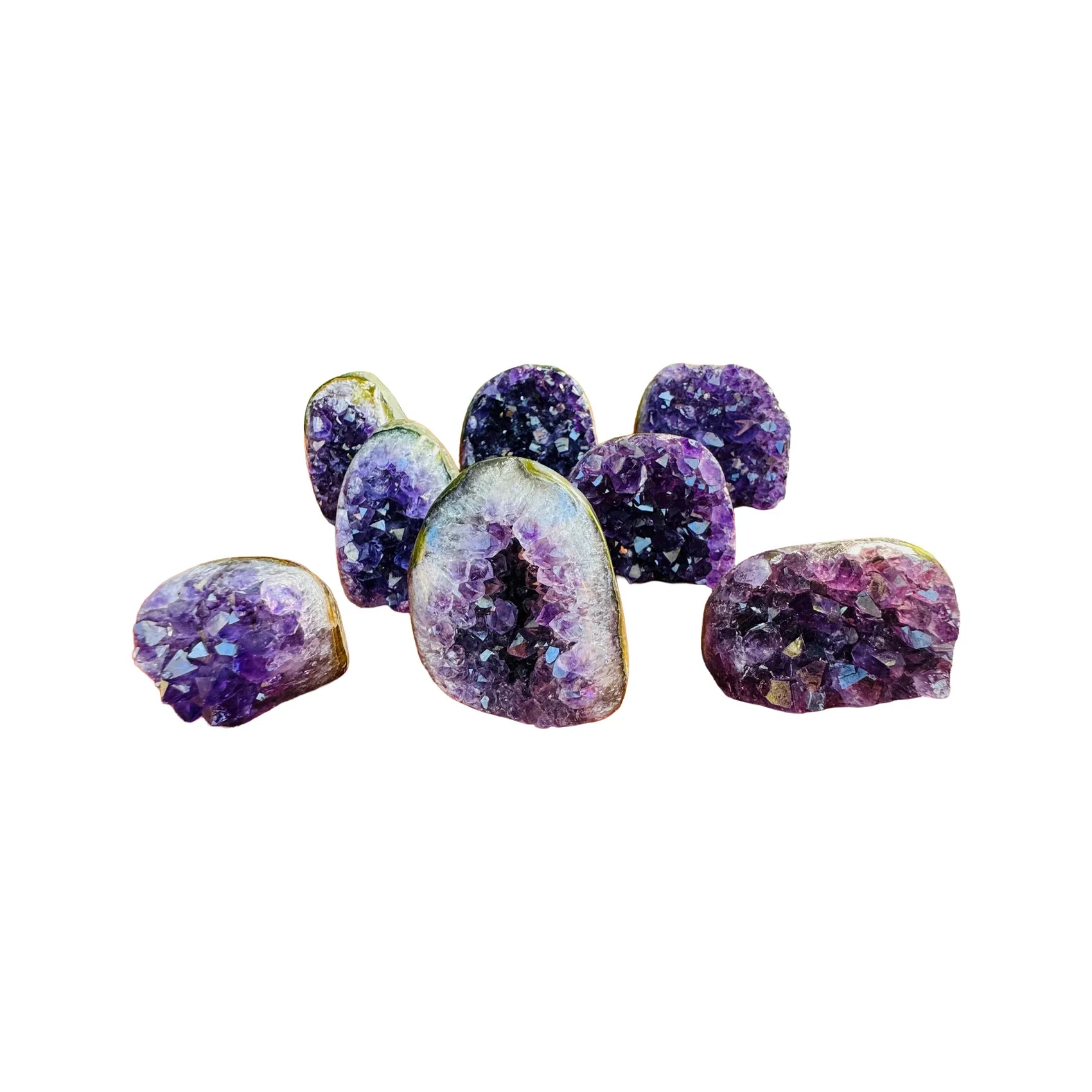 Amethyst Geode Crystals for Anxiety Relief, Calm & Intuition — beginner-friendly purple polished, AA grade directly from Uruguay