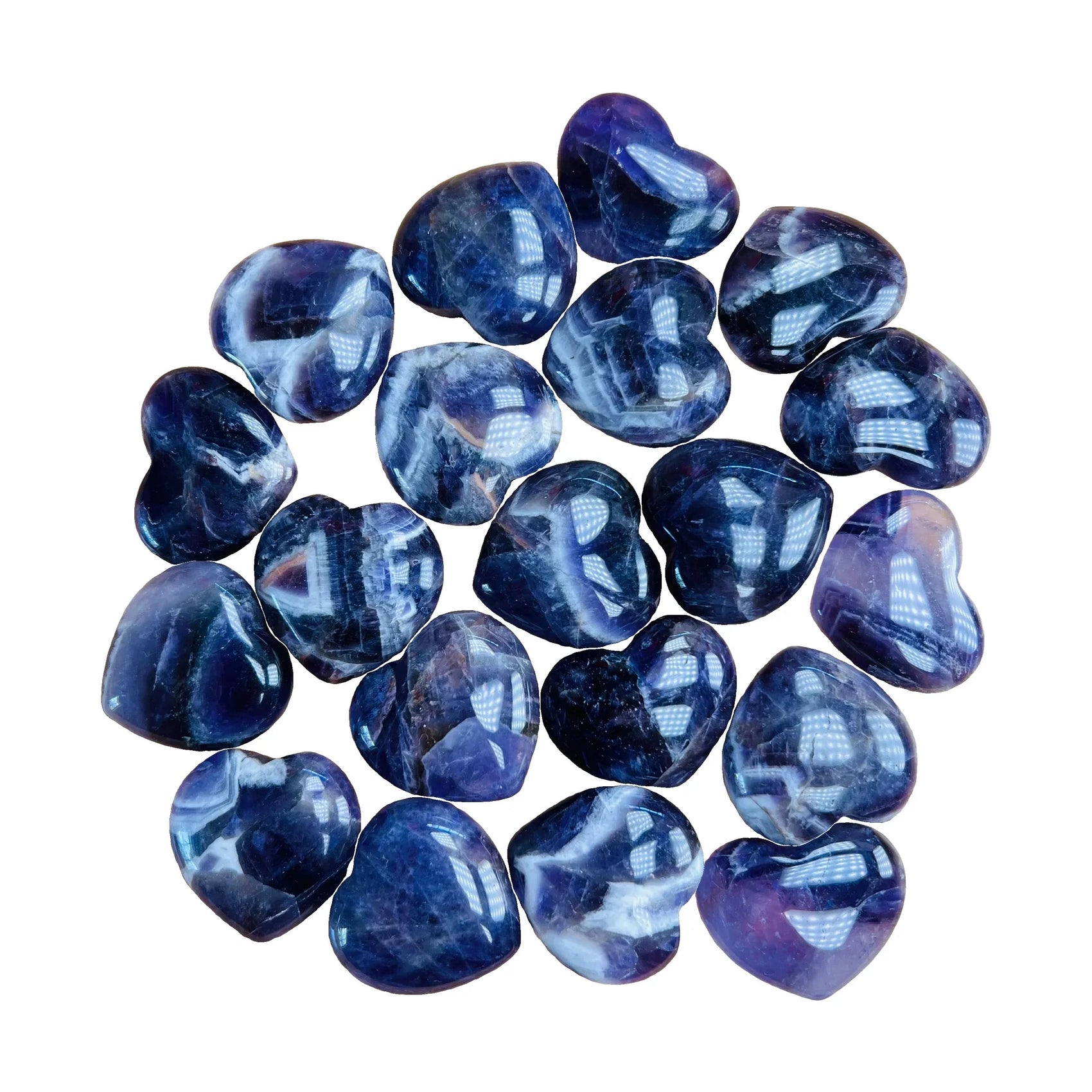 Polished Amethyst Hearts for Anxiety Relief, Calm & Intuition — purple polished, hand-selected AA directly from Madagascar