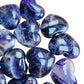 Bottom side of Amethyst polished heart, often kept for Stress Relief and Sleep, from Analamanga, Madagascar.