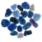 Magnified detail of Grade A Amethyst raw cabochon, from Uruguay, showing natural color depth.