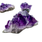 Variety of Uruguayan Amethyst clusters in deep saturated purple, formed in volcanic basalt geode cavities