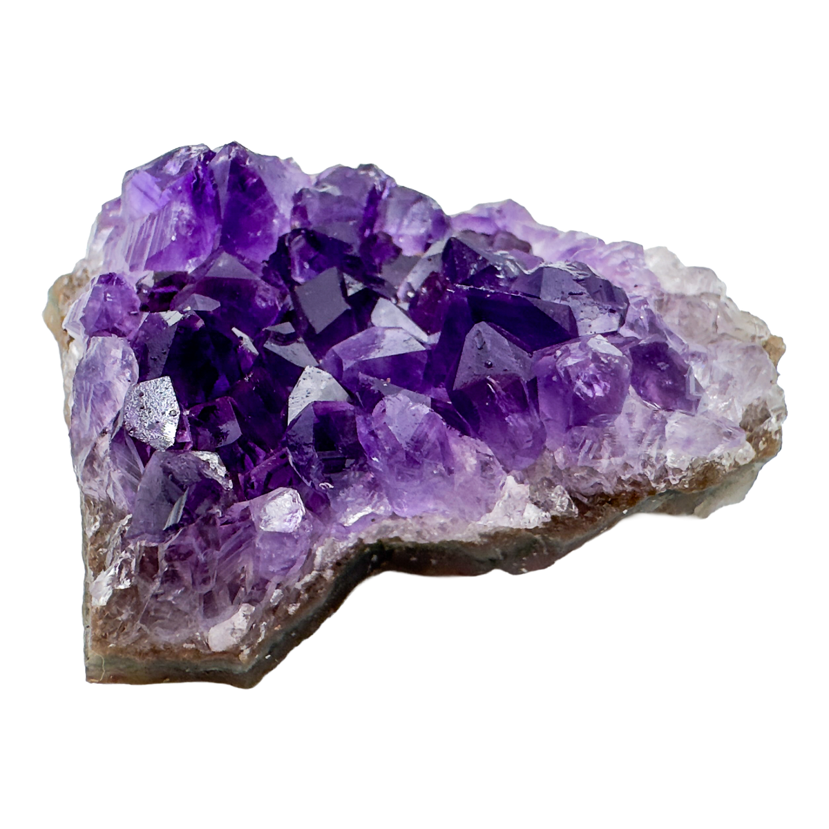 Close grouping of Grade AAA raw Amethyst crystal clusters from Artigas, Uruguay