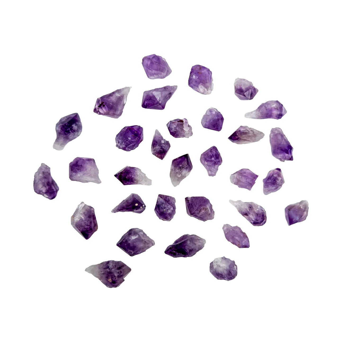 Amethyst Crystal Points traditionally associated with Intuition, Meditation & Sleep — purple natural, hand-selected AAA from Brazil