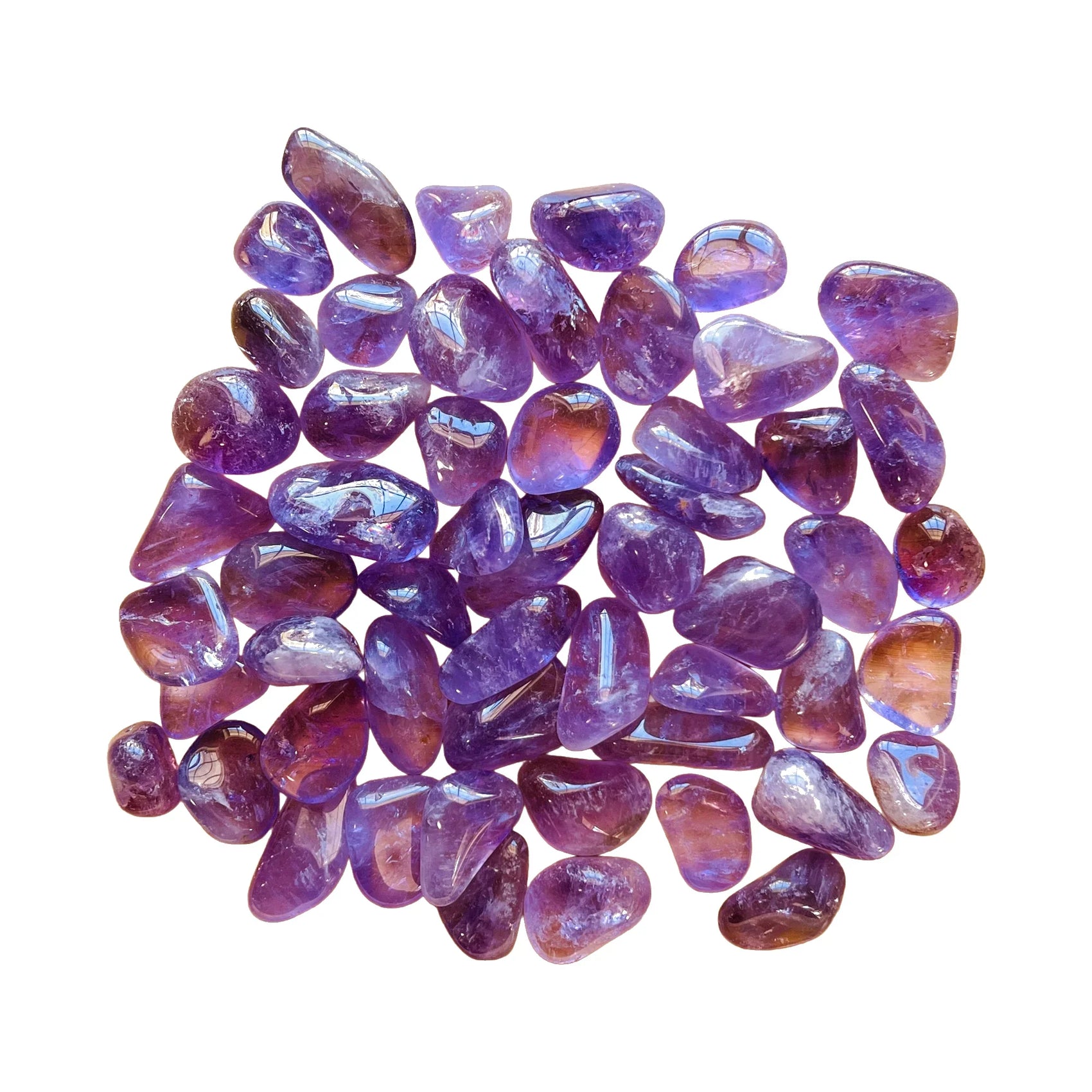 Amethyst Crystals for Intuition, Meditation & Sleep & Third Eye & Crown Support — purple polished, A grade from Brazil