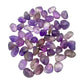 Full scatter of small Amethyst tumbled stones, A grade, 0.75 to 1.25 inch, from Rio Grande do Sul, Brazil