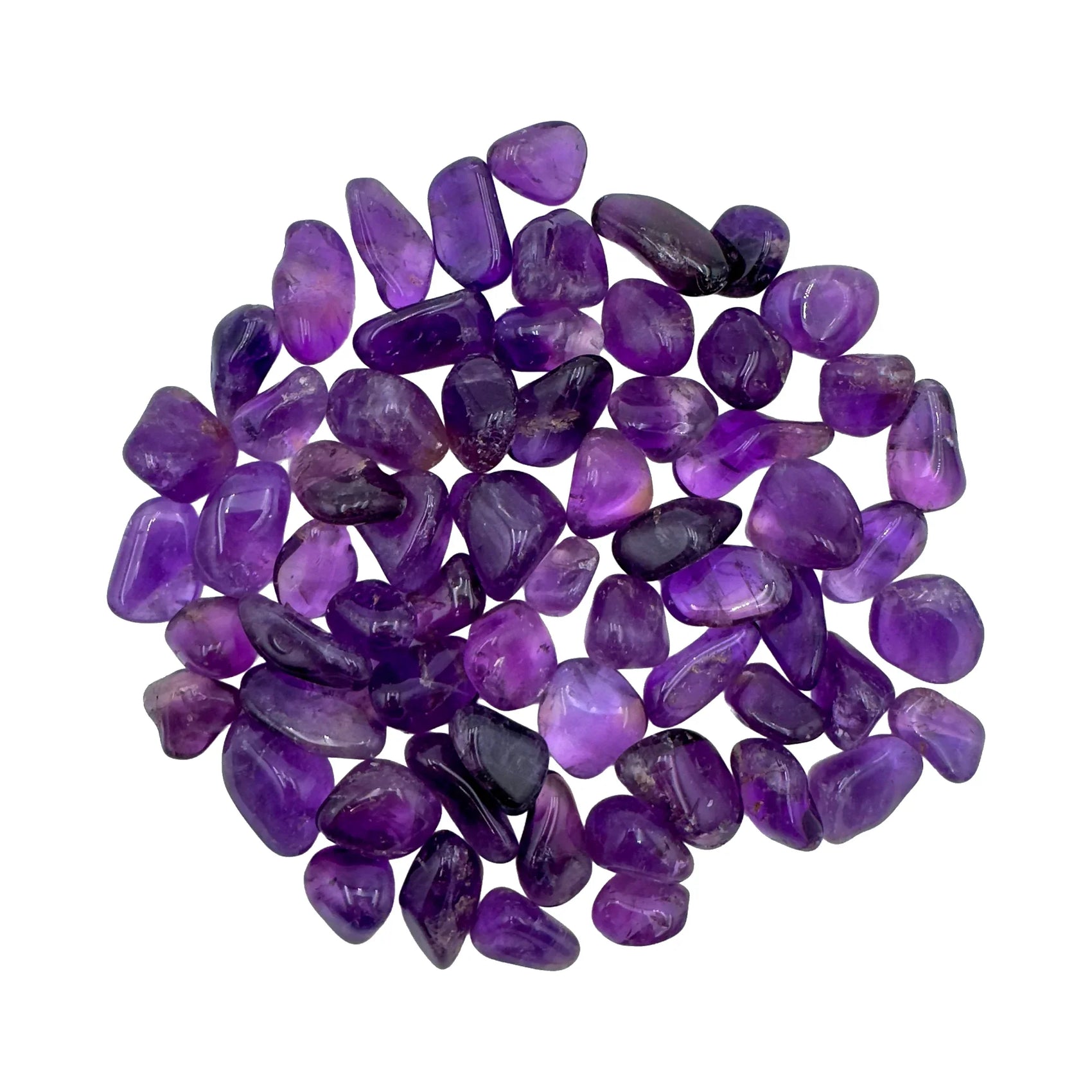 Tumbled Amethyst Crystals for Anxiety Relief, Calm & Intuition — beginner-friendly purple polished, AAA grade from Brazil