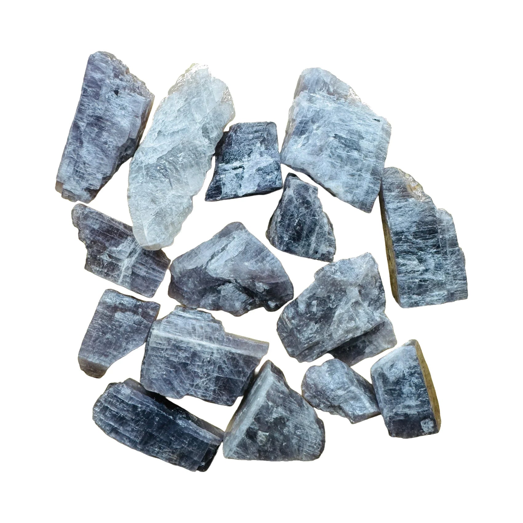 Anhydrite Raw Stones for Cleansing, Intuition & Meditation — blue rough natural, AA from Madagascar