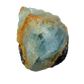 Close detail of A Grade Aquamarine raw crystal with Black Tourmaline from Namibia